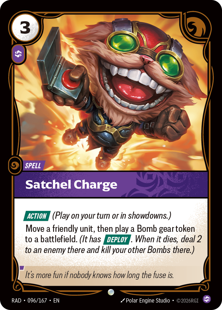 Satchel Charge RAD-096/167 Normal Riftbound card