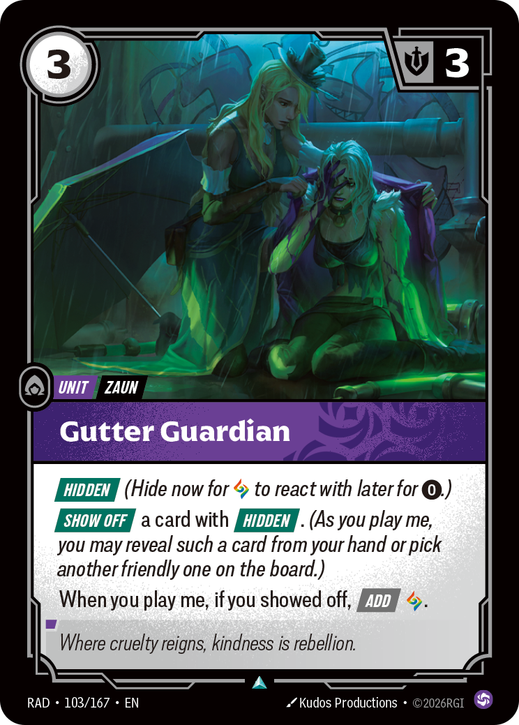 Gutter Guardian RAD-103/167 Normal Riftbound card