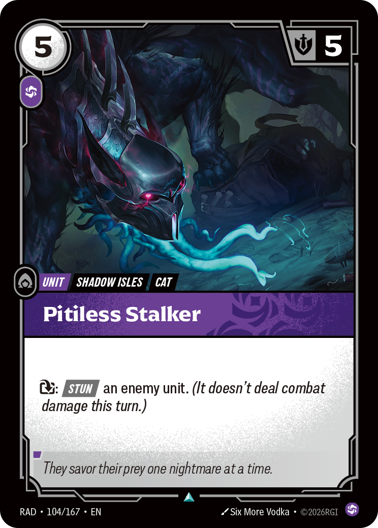 Pitiless Stalker RAD-104/167 Normal Riftbound card