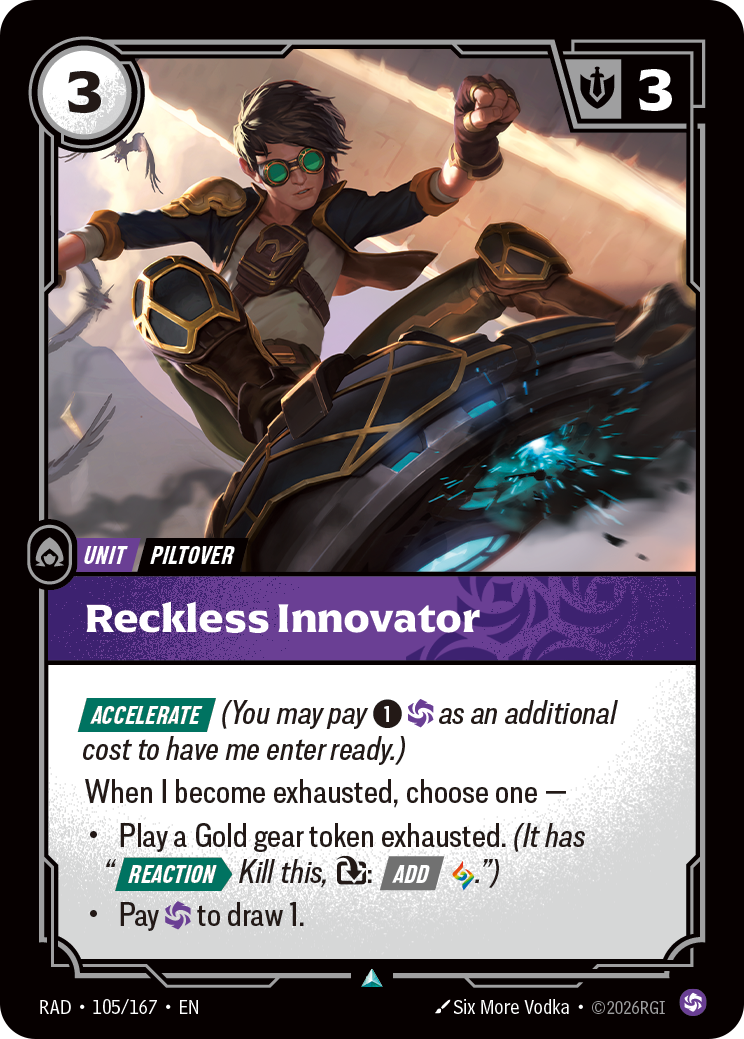Reckless Innovator RAD-105/167 Normal Riftbound card