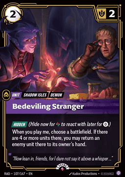 Bedeviling Stranger RAD-107/167-P Foil Riftbound card