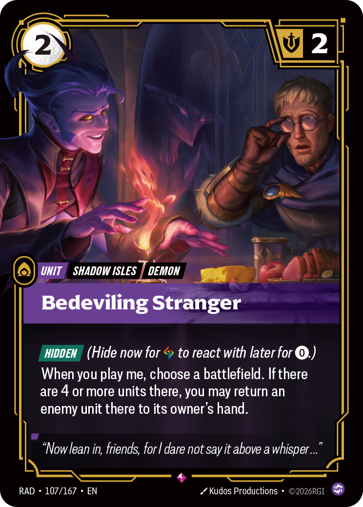 Bedeviling Stranger RAD-107/167 Normal Riftbound card