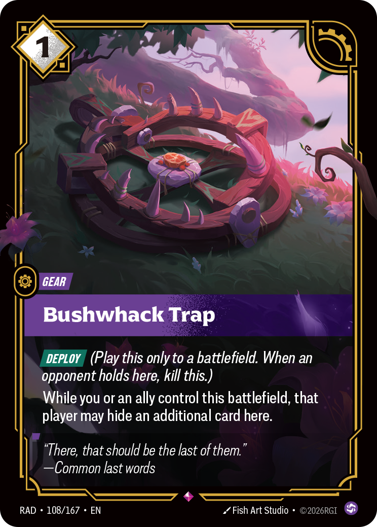 Bushwhack Trap RAD-108/167 Normal Riftbound card