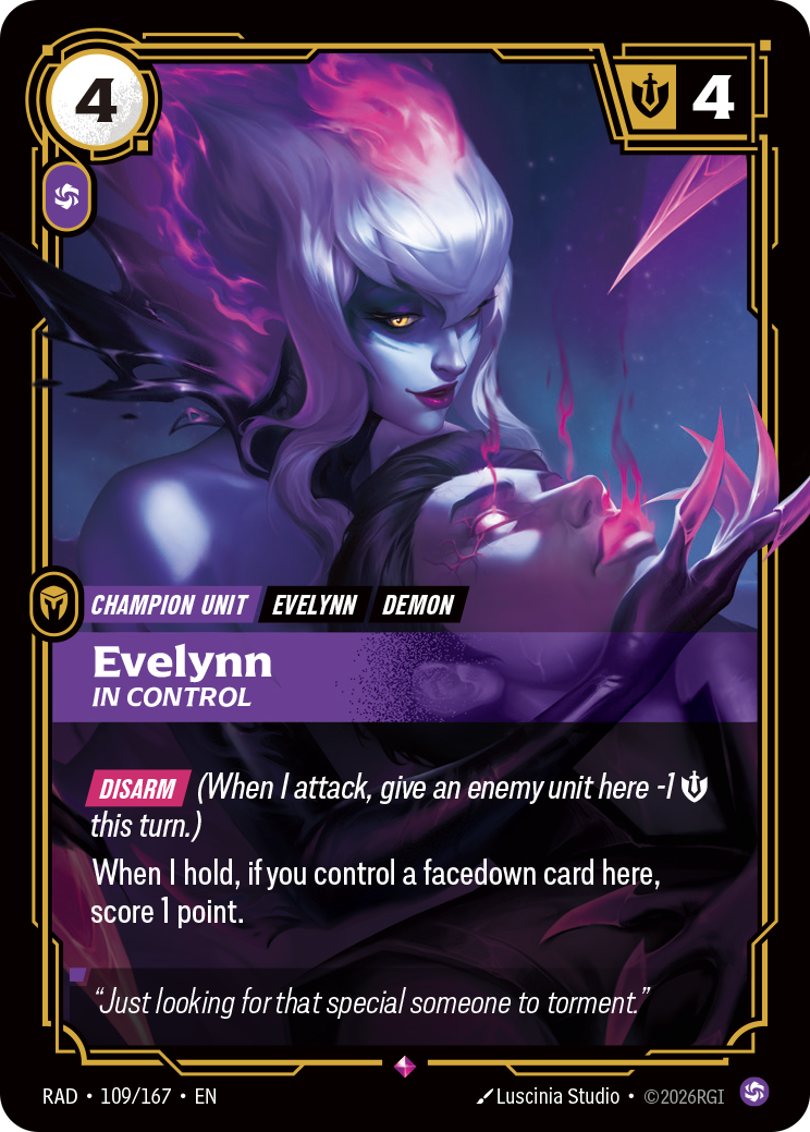 Evelynn, In Control RAD-109/167 Normal Riftbound card