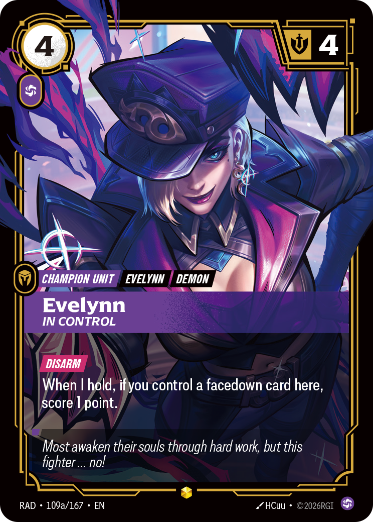 Evelynn, In Control RAD-109a/167 Alternate Art Riftbound card