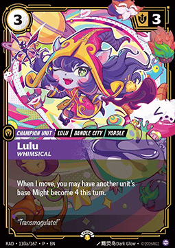 Lulu, Whimsical RAD-110a/167-P Foil Riftbound card