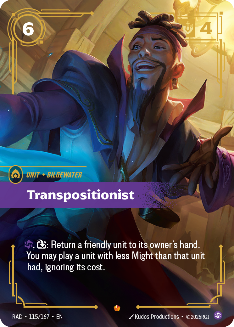 Transpositionist RAD-115/167 Normal Riftbound card