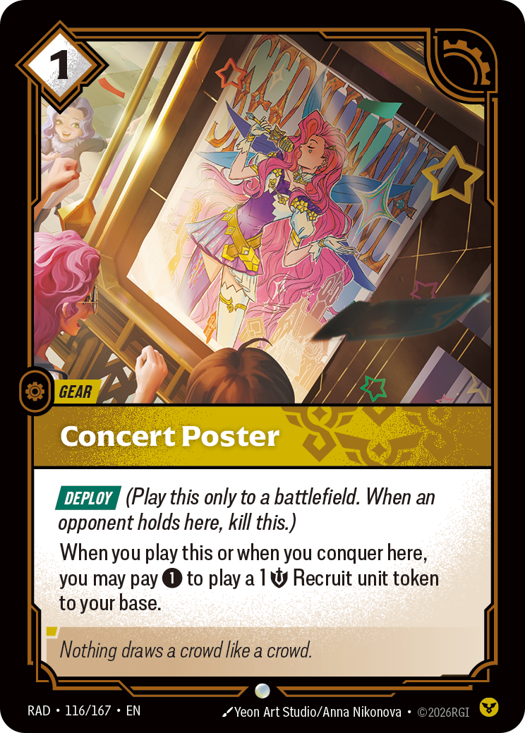 Concert Poster RAD-116/167 Normal Riftbound card