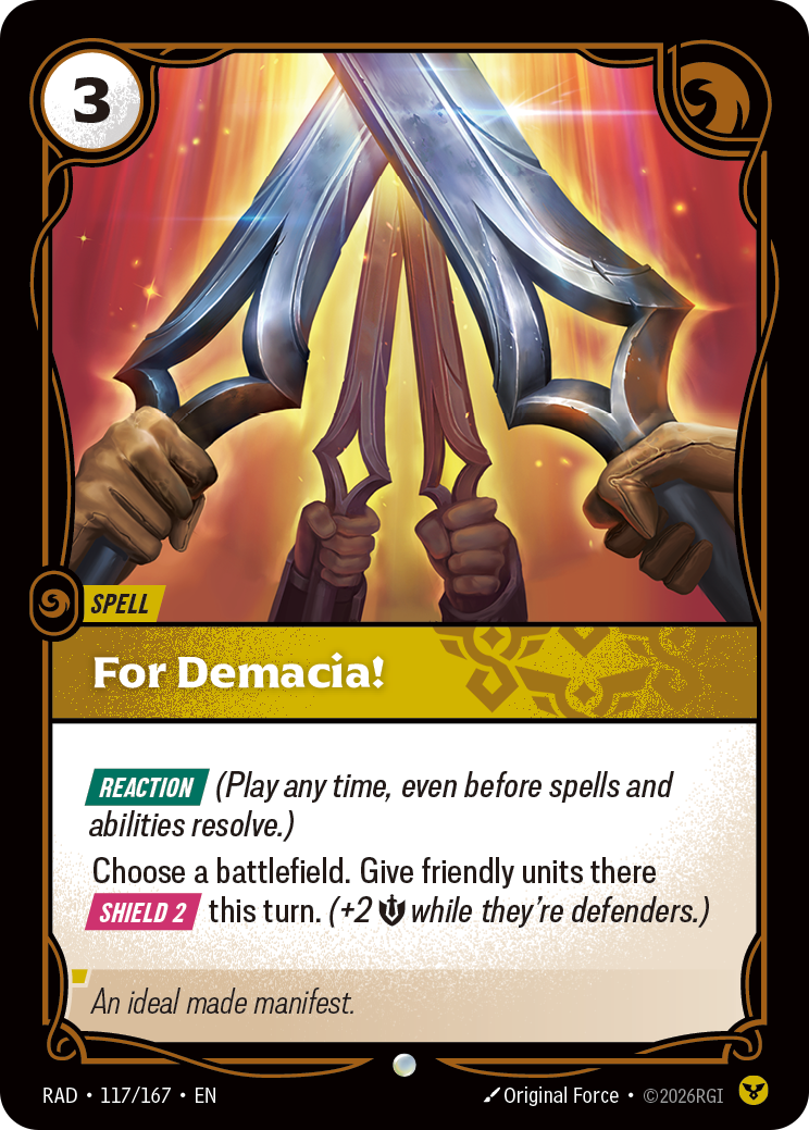 For Demacia! RAD-117/167 Normal Riftbound card