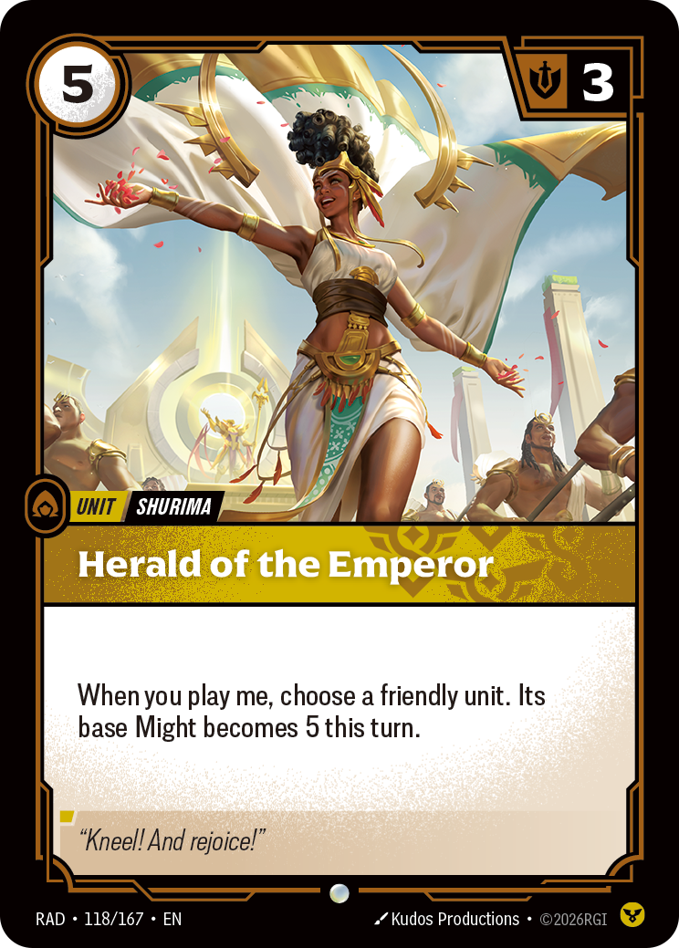 Herald of the Emperor RAD-118/167 Normal Riftbound card