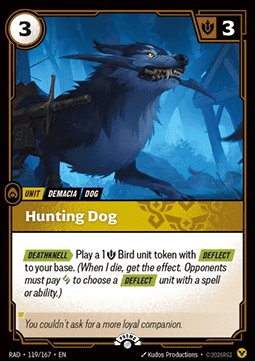 Hunting Dog RAD-119/167-P Foil Riftbound card