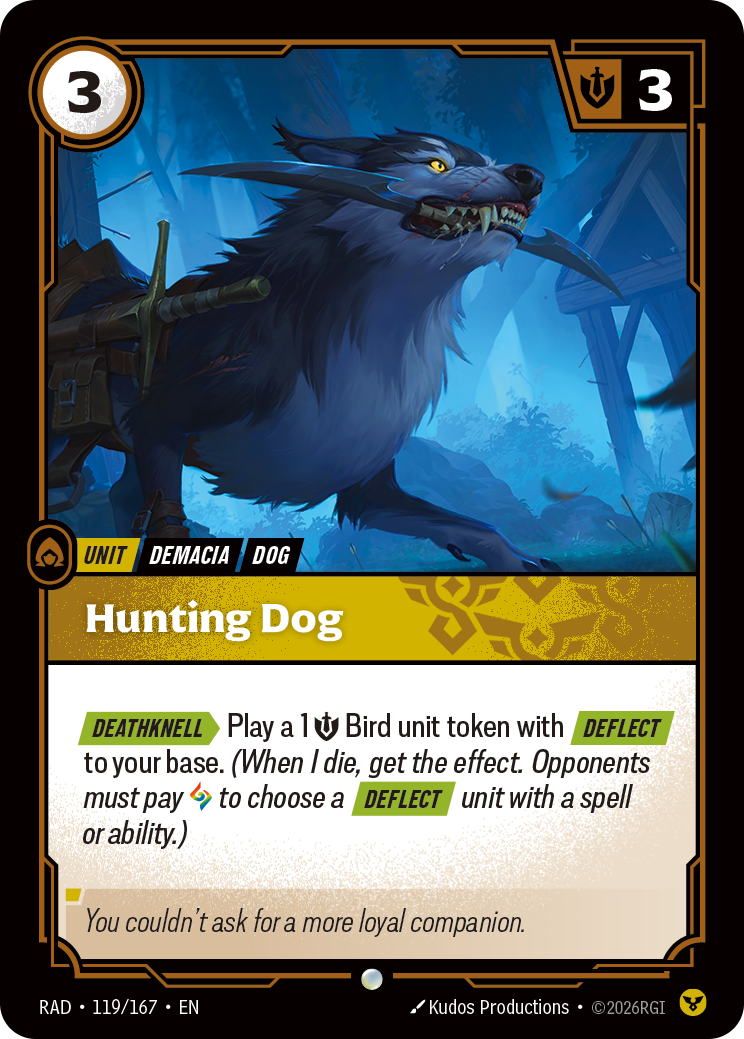 Hunting Dog RAD-119/167 Normal Riftbound card