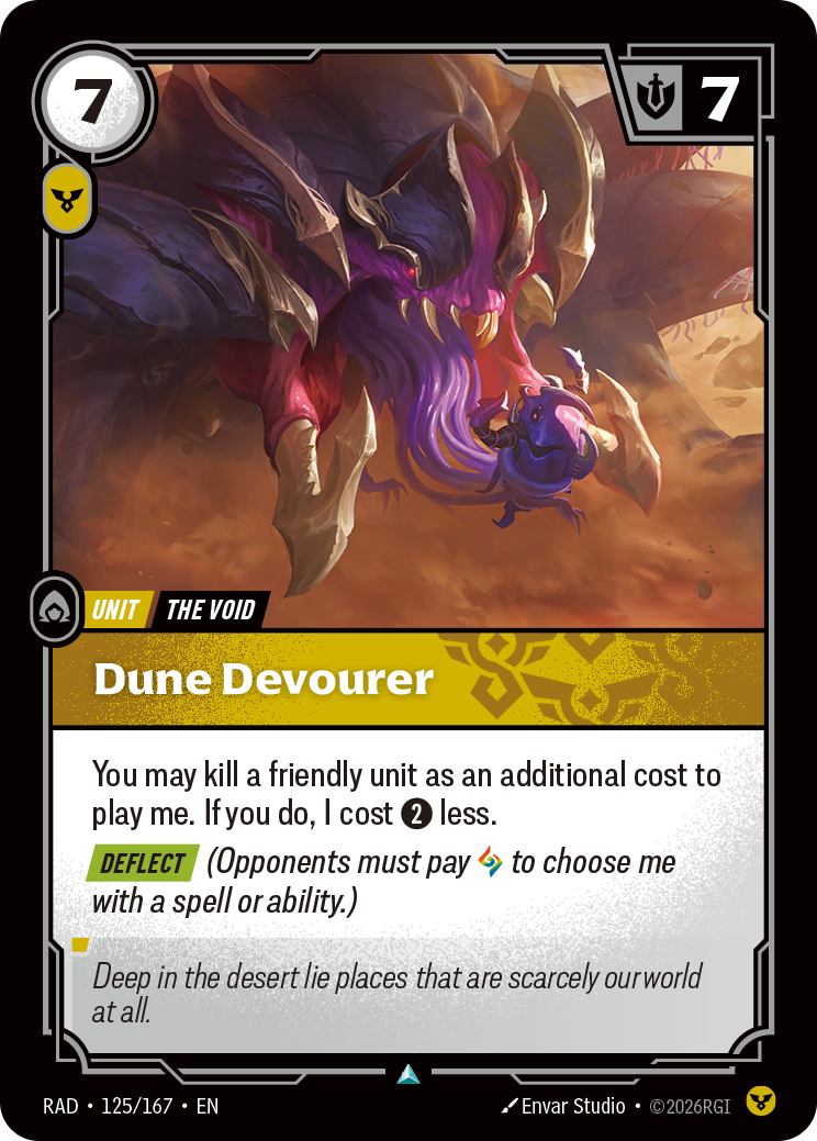 Dune Devourer RAD-125/167 Normal Riftbound card