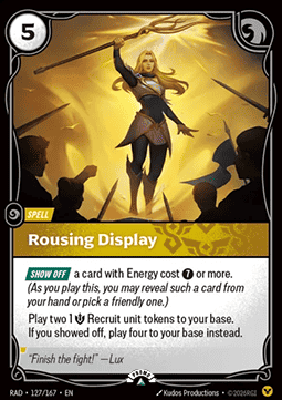Rousing Display RAD-127/167-P Foil Riftbound card