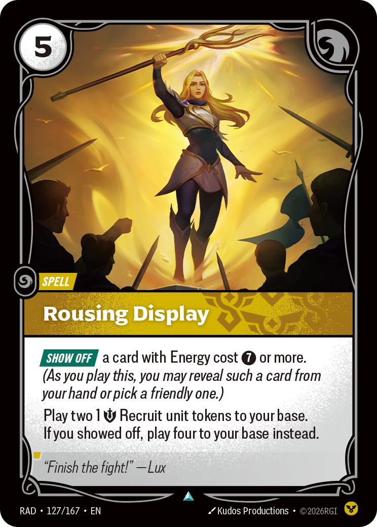 Rousing Display RAD-127/167 Normal Riftbound card