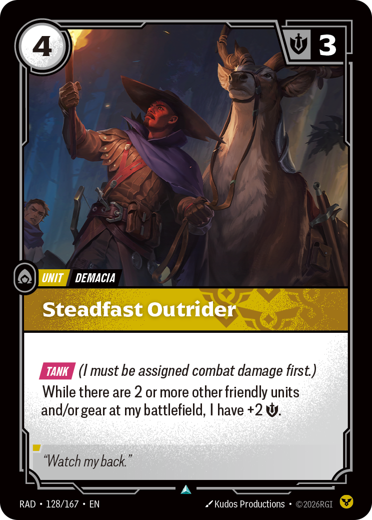 Steadfast Outrider RAD-128/167 Normal Riftbound card