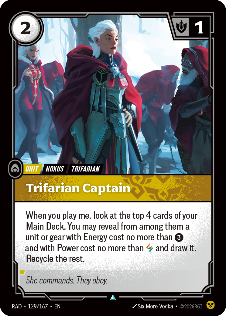 Trifarian Captain RAD-129/167 Normal Riftbound card