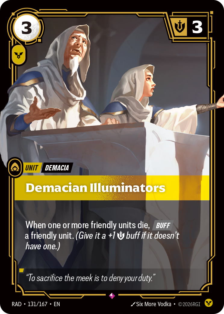 Demacian Illuminators RAD-131/167 Normal Riftbound card