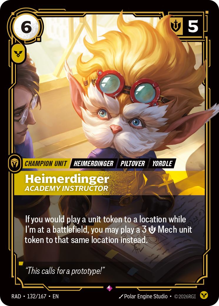 Heimerdinger, Academy Instructor RAD-132/167 Normal Riftbound card