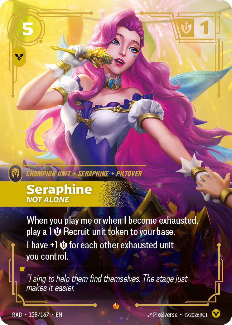 Seraphine, Not Alone RAD-138/167 Normal Riftbound card