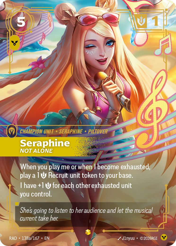 Seraphine, Not Alone RAD-138a/167 Alternate Art Riftbound card