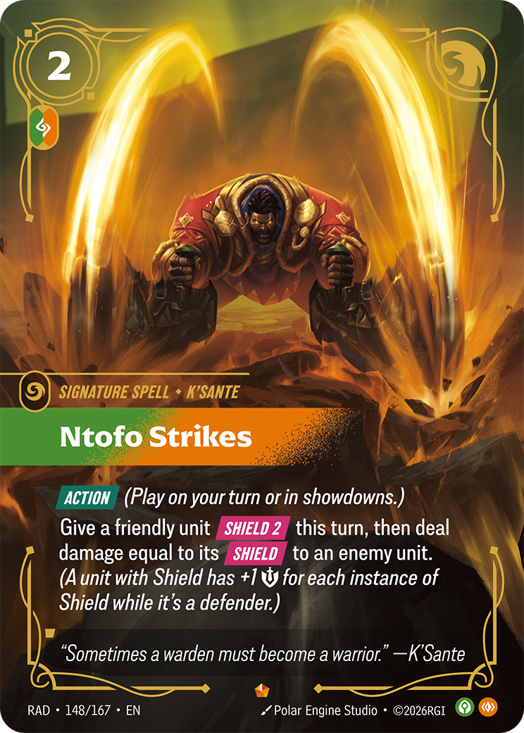 Ntofo Strikes RAD-148/167 Normal Riftbound card