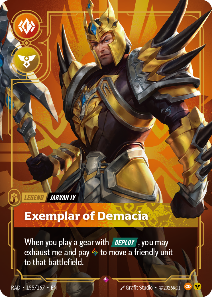 Exemplar of Demacia RAD-155/167 Normal Riftbound card