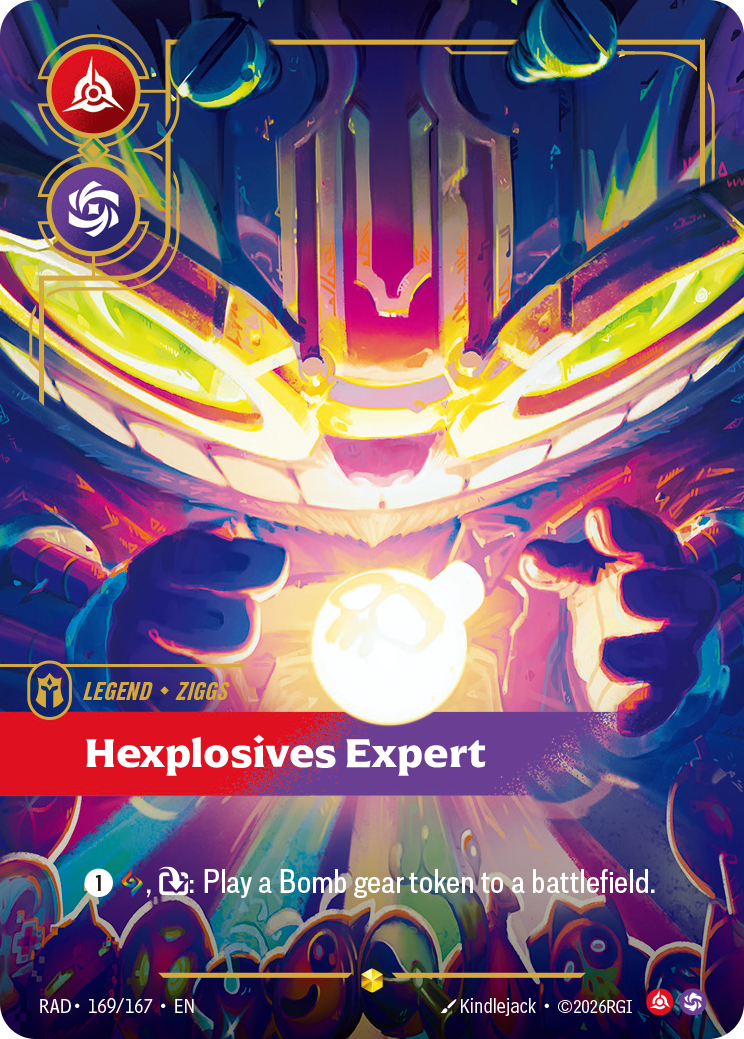 Hexplosives Expert RAD-169/167 Alternate Art Riftbound card