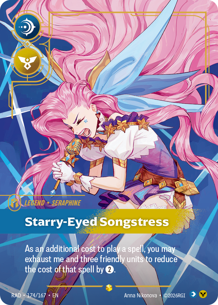 Starry-Eyed Songstress RAD-174/167 Alternate Art Riftbound card