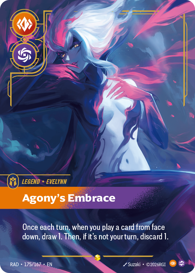 Agony's Embrace RAD-175/167 Alternate Art Riftbound card
