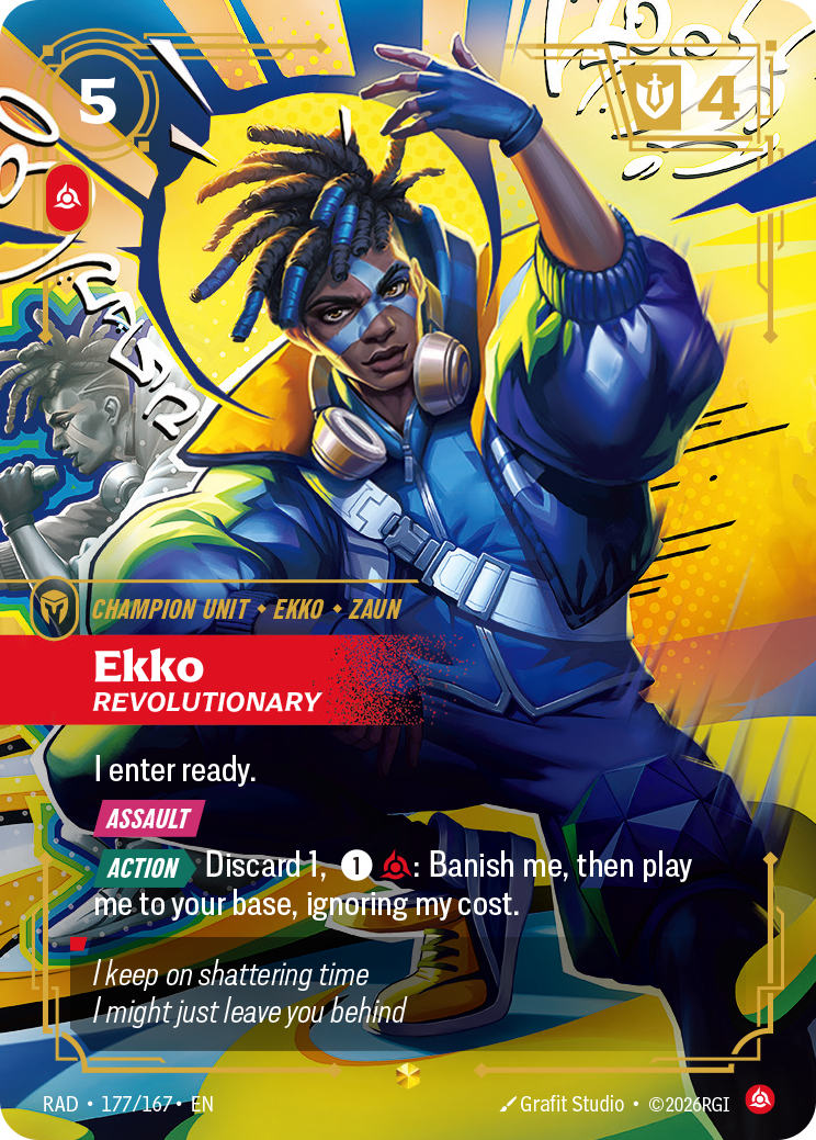Ekko, Revolutionary RAD-177/167 Alternate Art Riftbound card
