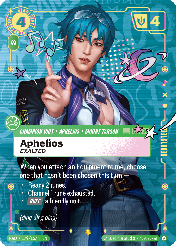 Aphelios, Exalted RAD-179/167 Alternate Art Riftbound card