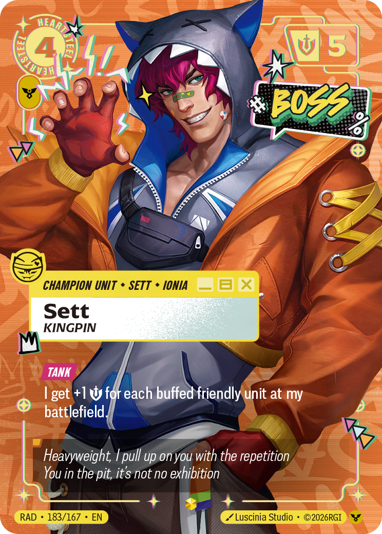 Sett, Kingpin RAD-183/167 Alternate Art Riftbound card