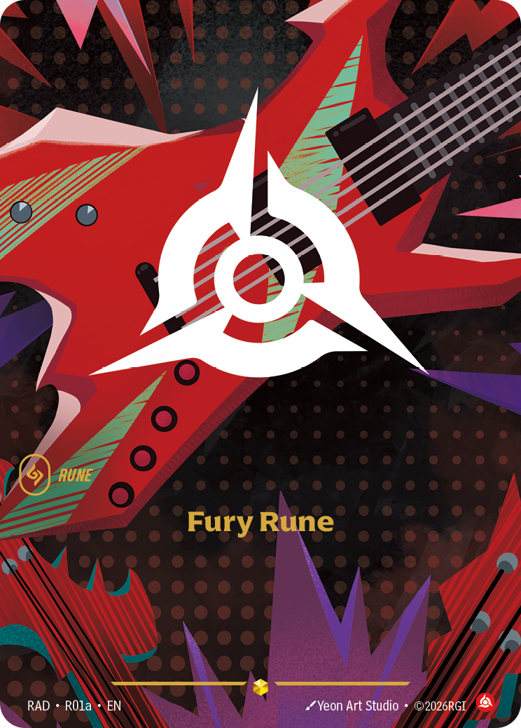 Fury Rune RAD-R01a Alternate Art Riftbound card