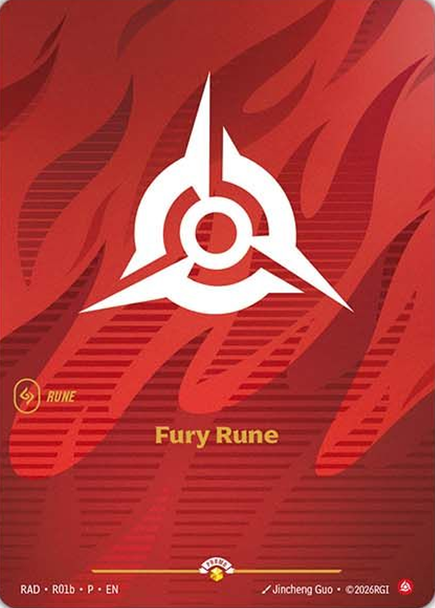 Fury Rune RAD-R01b-P Foil Riftbound card