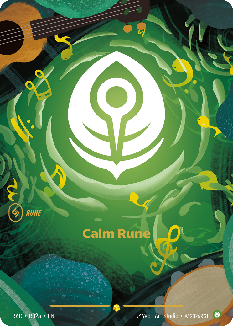 Calm Rune RAD-R02a Alternate Art Riftbound card