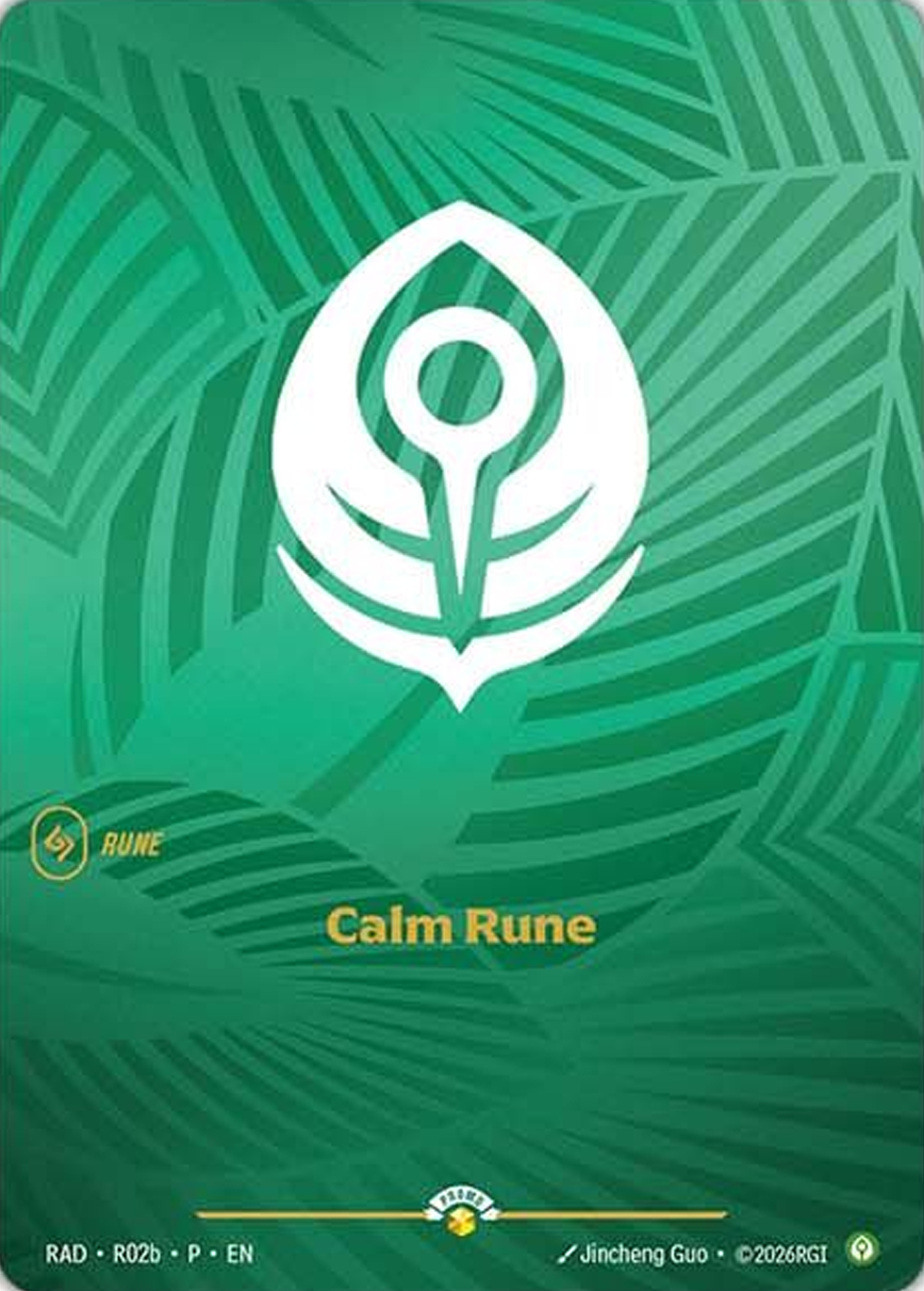 Calm Rune RAD-R02b-P Foil Riftbound card