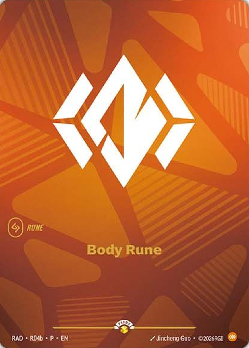 Body Rune RAD-R04b-P Foil Riftbound card
