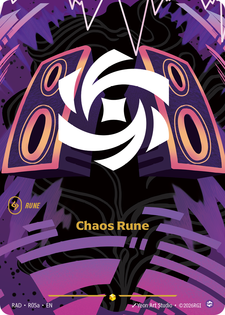 Chaos Rune RAD-R05a Alternate Art Riftbound card