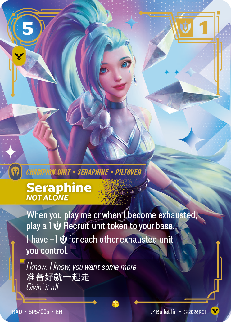 Seraphine, Not Alone RAD-SP5/005 Normal Riftbound card