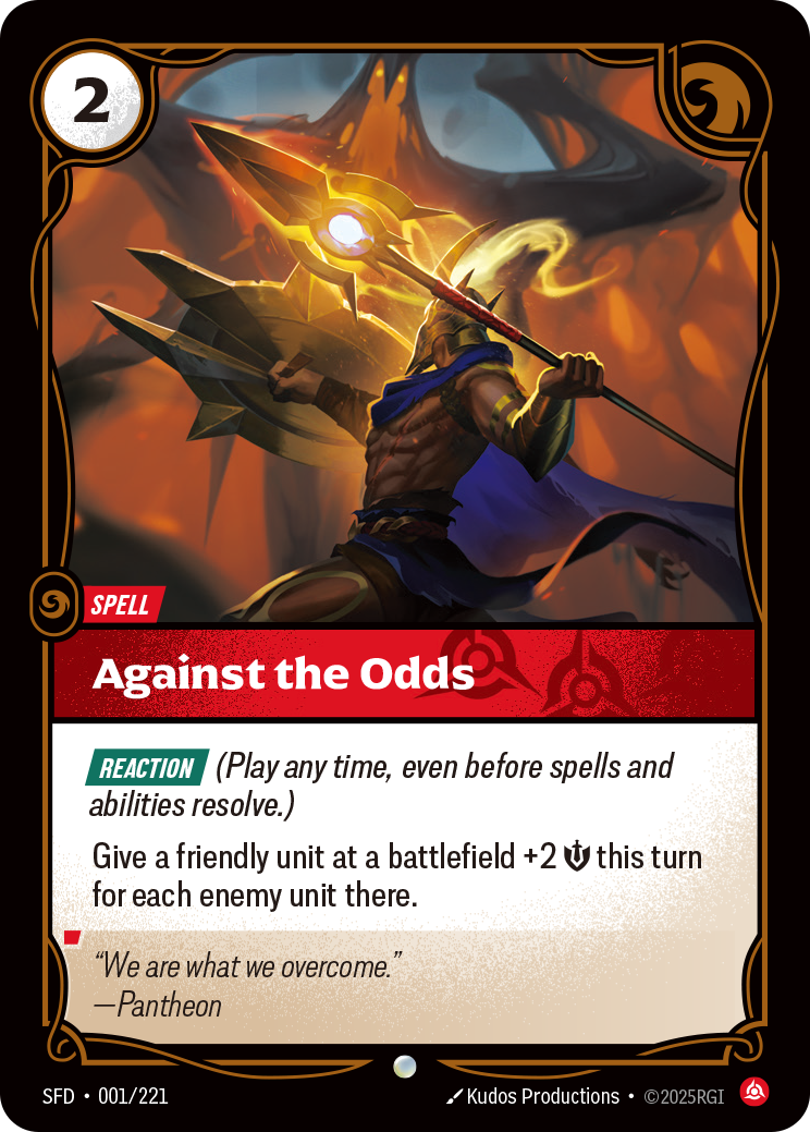 Against the Odds SFD-001/221 Normal Riftbound card