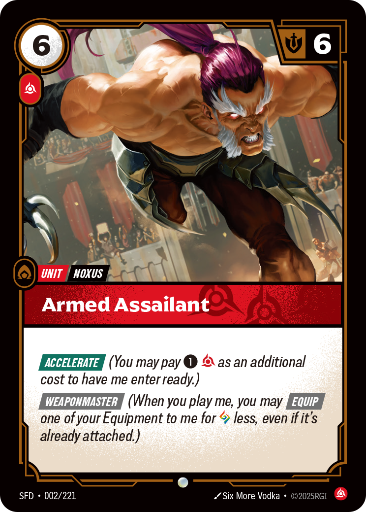 Armed Assailant SFD-002/221 Normal Riftbound card