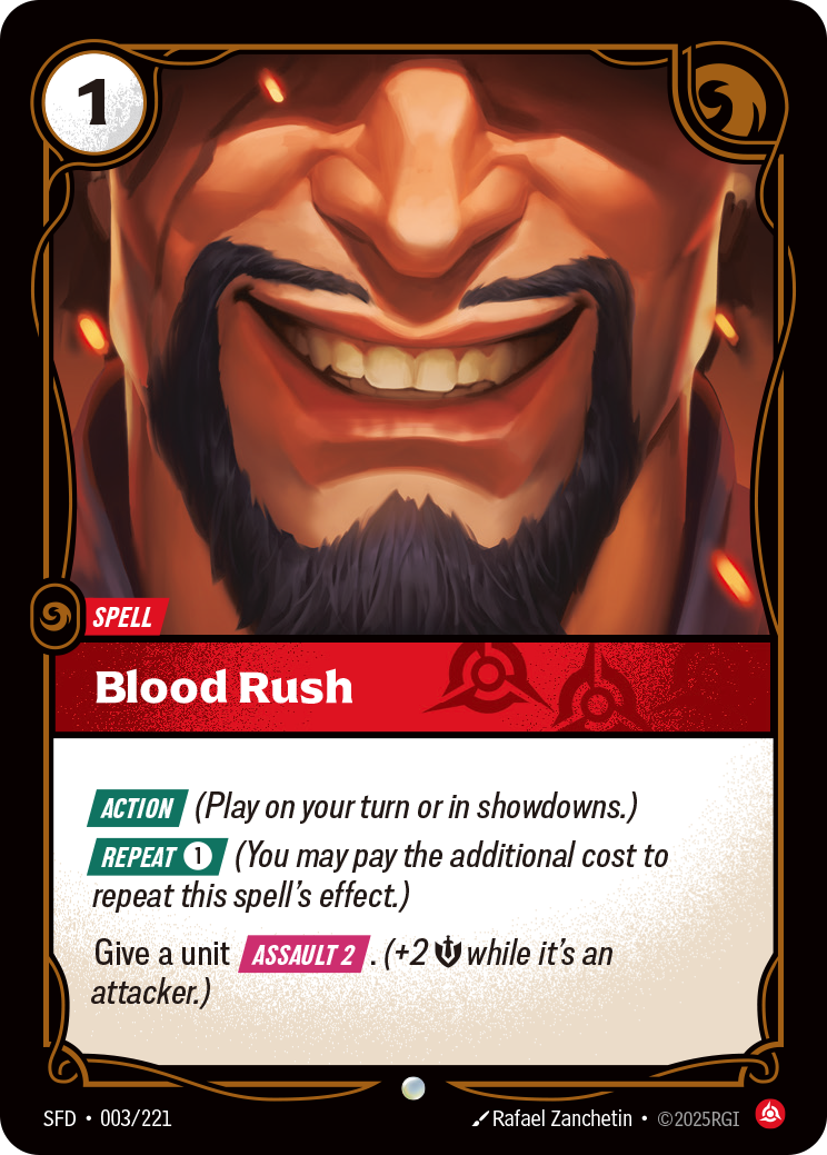 Blood Rush SFD-003/221 Normal Riftbound card