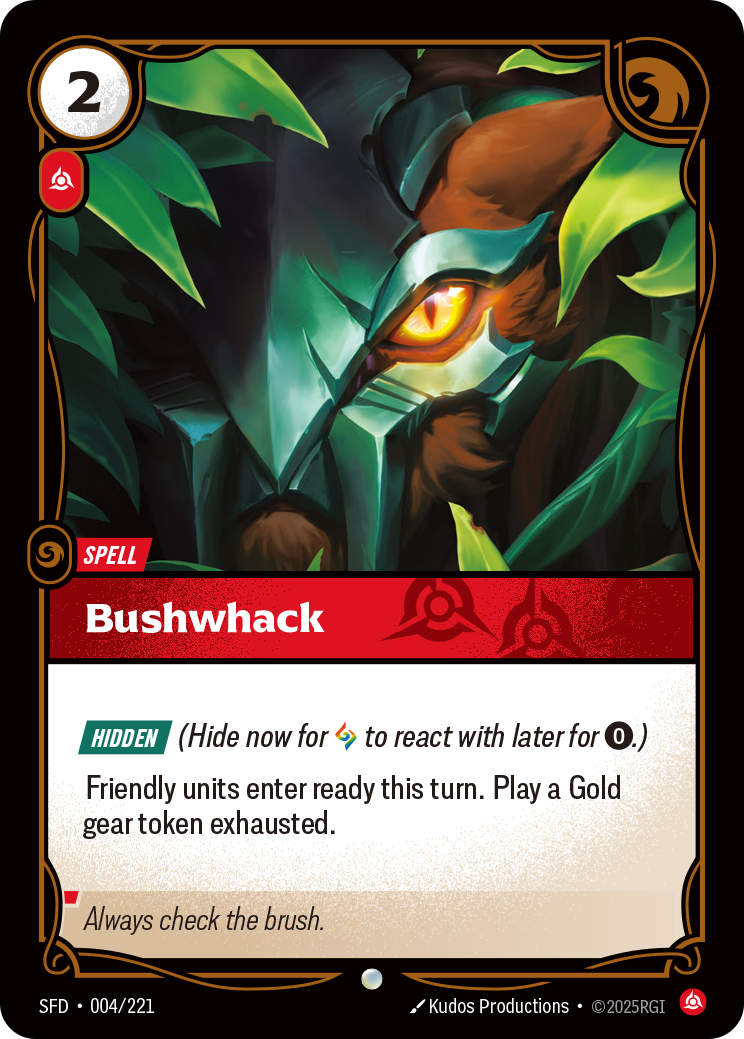 Bushwhack SFD-004/221 Normal Riftbound card