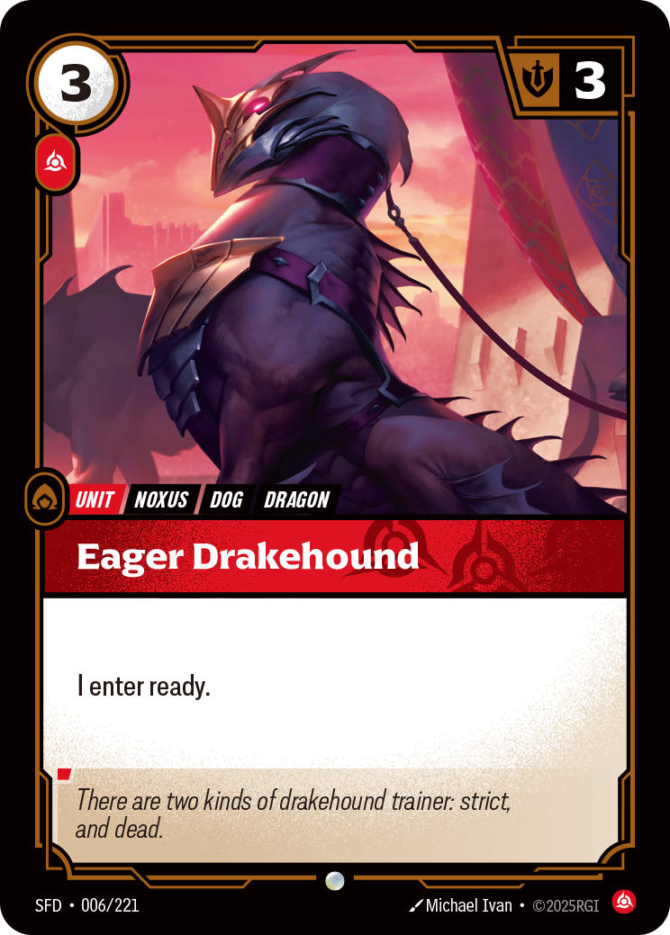 Eager Drakehound SFD-006/221 Normal Riftbound card