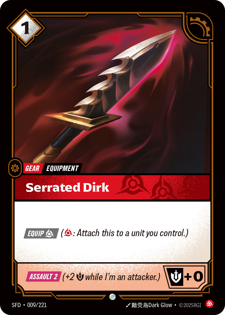 Serrated Dirk SFD-009/221 Normal Riftbound card