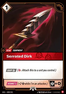 Serrated Dirk SFD-009-NN Foil Riftbound card