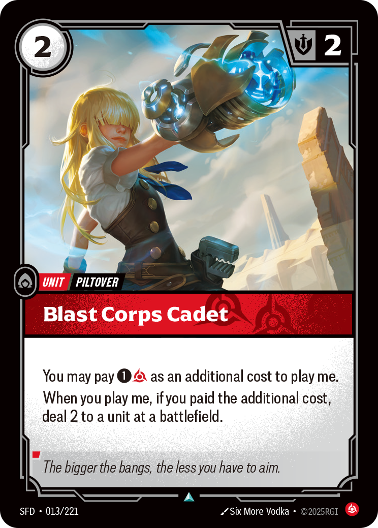 Blast Corps Cadet SFD-013/221 Normal Riftbound card