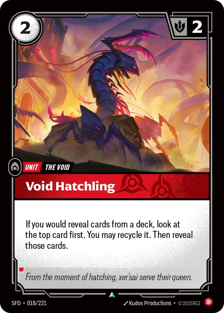 Void Hatchling SFD-018/221 Normal Riftbound card
