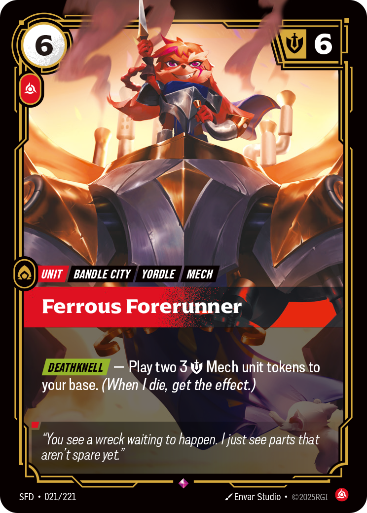 Ferrous Forerunner SFD-021/221 Normal Riftbound card